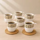 Ceramic Tea & Coffee Cup, White, Pack of 6 