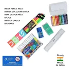 Doms Champions Kit  Perfect Value Pack  for School Essentials, Gifting Range for Kids , Combination of 6 Stationery Items 