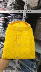 Embroidered Mandarin Neck Kurta for Men 