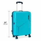 Safari Carter Pro CM 22 Inch [Small] Cabin Trolley Bag with 360° Spinner 8 Wheels, Cyan