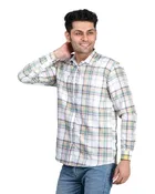 Poly Cotton Full Sleeves Chequered Shirt for Men 