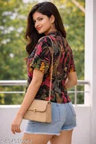 Floral Print Shirt Top for Women 