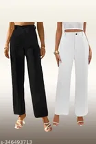 Cotton Blend Trouser for Women 