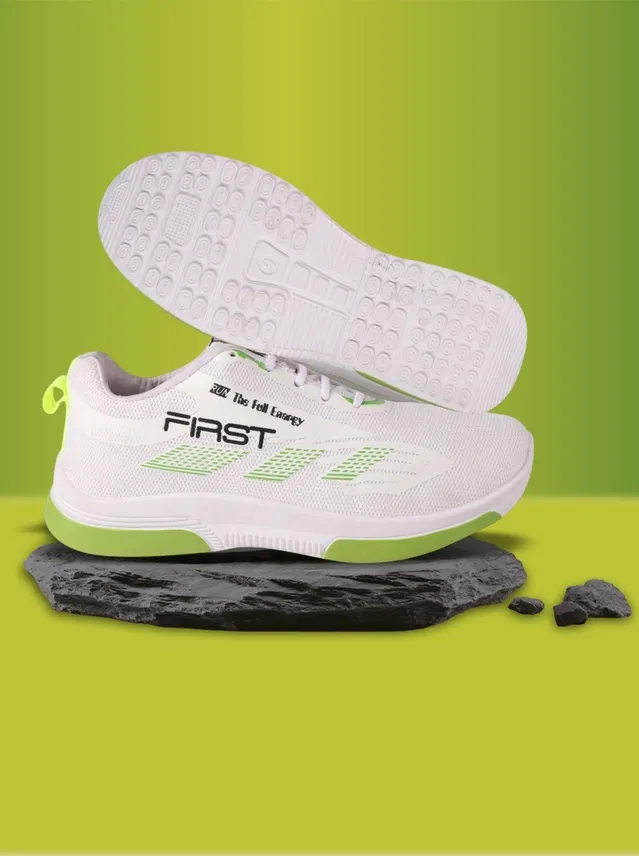 Sports Shoes for Men, Green & White (7)