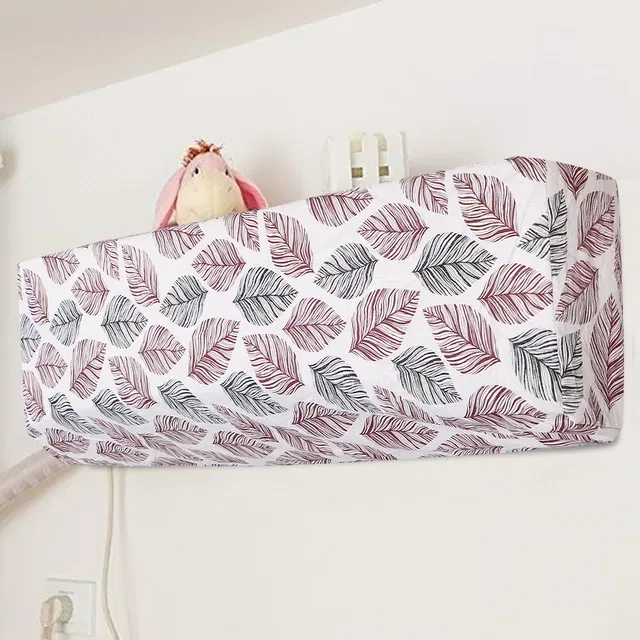 Polyester Elastic Fitted Stretchable Adjustable Printed Cover for 1 & 1.5 ton Split AC (Multicolor, 42x10x10 inches)