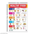 Bookford Publications Both Sides Big Laminated Charts – Fruits & Healthy Food 