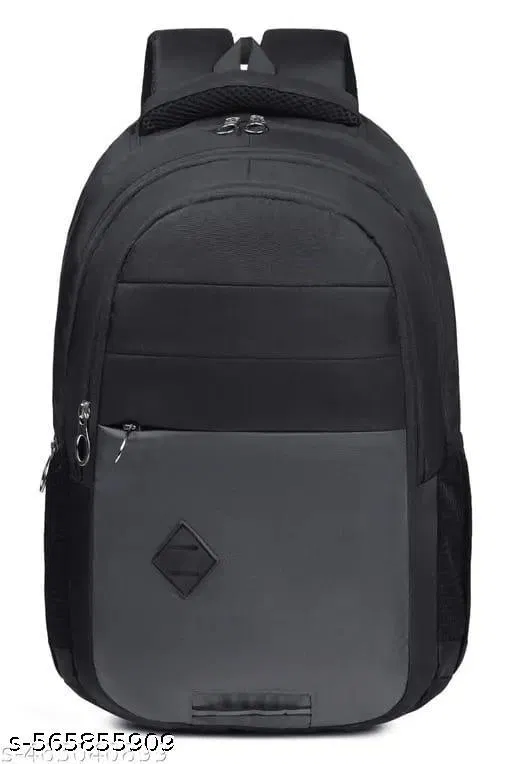 Polyester Backpack for Men & Women, Black