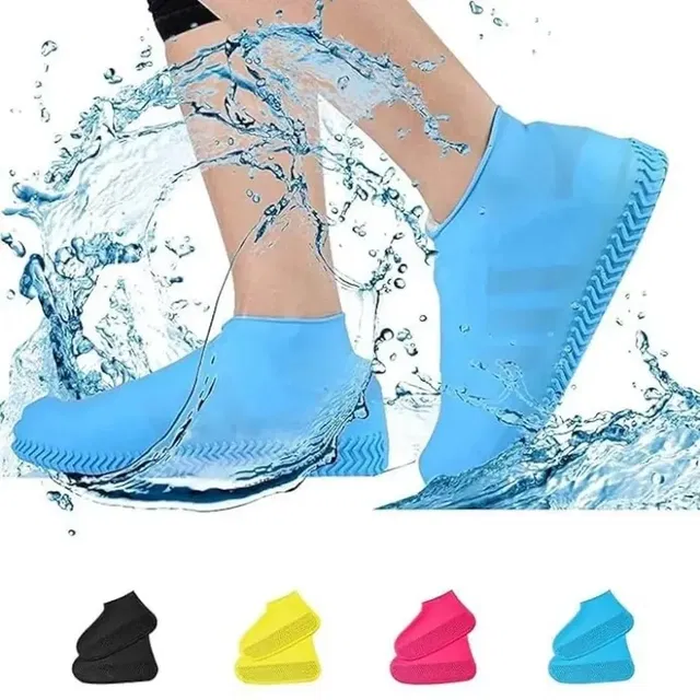 Silicone Waterproof Shoe Covers Rain Socks (Assorted color, Pack of 1)