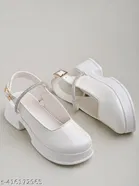 Shoetopia White Heel Sandals IND-7