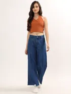 Denim Wide Leg Jeans for Women 