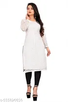 Net Kurti for Women,  White  