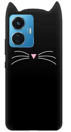 Silicone Mobile Back Cover for IQOO 12206 / IQOO_Z6 44W (Black)