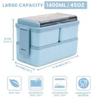 KS Premium Quality Plastic Lunch Box Tiffin Box 3 Containers Lunch Box 