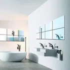 Acrylic Square Shaped Wall Mirror Stickers 