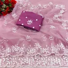 Organza Embroidered Saree for Women 
