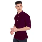 Trendy Cotton Full Sleeves Short Kurta For Men 