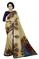 Printed Saree with Unstitched Blouse for Women 