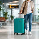 Safari Lancer 22 Inch [Small] Cabin Trolley Bag with 360° Spinner 8 Wheels, Teal Green