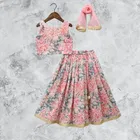 Rayon Printed Lehenga with Choli for Girls 