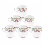 Ceramic Tea & Coffee Cup, White, Pack of 6 