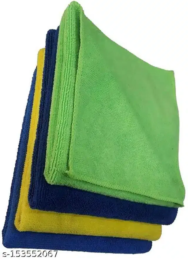 Microfiber Bath Towel (Multicolor, 40x40 cm) (Pack of 4)