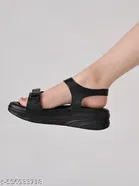 Shoetopia Black Comfort Mid-Top Sandals 14-15 Years