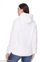 Woolen Full Sleeves Hooded Sweatshirt for Women 