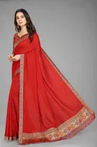 SVB Saree Vichitra Silk Saree With Jacquard Blouse 