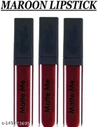 Liquid Lipstick for Women (Multicolor, Pack of 3)