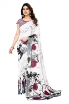 Georgette Printed Saree for Women 
