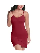 Nylon Solid Babydoll for Women (Maroon)