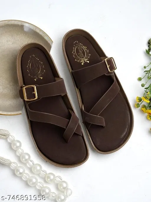 Shoetopia Flat Brown Size 7.0