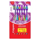 कोलगेट ज़िगज़ैग सॉफ्ट ब्रिसल टूथब्रश - 6 Pc