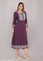 Anarkali Rayon Dyed Washed Kurti for Women 