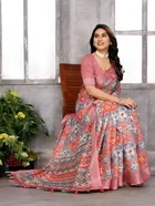 Silk Woven Design Saree for Women, Orange 