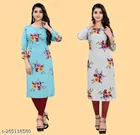 Crepe Printed Kurti for Women 