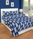 Polycotton Double Bedsheet with 2 Pillow Cover 