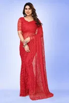 Net Floral Saree for Women 