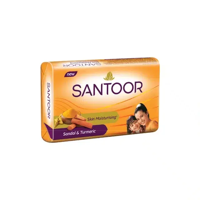 संतूर सैंडल & टर्मेरिक सोप 4X75 g (पैक ऑफ़ 4)