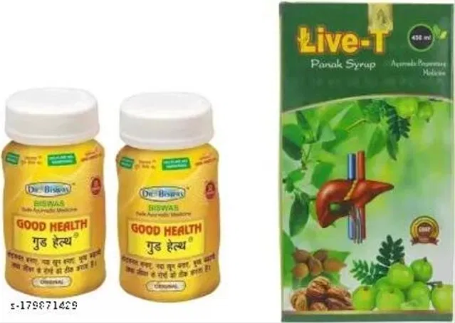 Tara Herbal Pharmaceutical Good Health Capsule & Live T Syrup For Weight Gain & General Health (Pack Of 3)