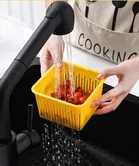 Stackable Storage Containers For Fridge With Removable Drain Bakset 