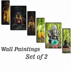 MDF 2 Pcs Designer Wall Painting for Home & Office 