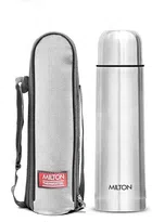 MILTON Thermosteel Flip lid Flask (1000 ml, Silver, Pack of 1)