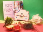 Alloy Rakhi with Greeting Card & Roli Chawal 