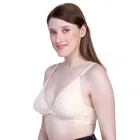 Cotton Blend Solid Front Open Bras for Women 