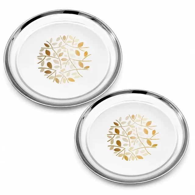 SimpleHome Steel Full Plate 12 Inch Combo Set of 2