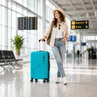 Safari Carter Pro CM 22 Inch [Small] Cabin Trolley Bag with 360° Spinner 8 Wheels, Cyan