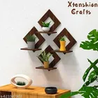 Wooden four Layer Wall Shelves For Home, Brown