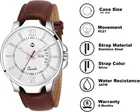 Leather staps analog watch for men