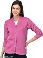 Woolen Solid Full Sleeves Sweater for Women 